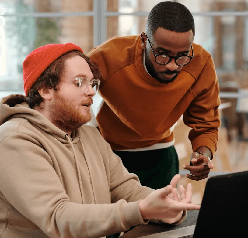 Creative team working on a digital project