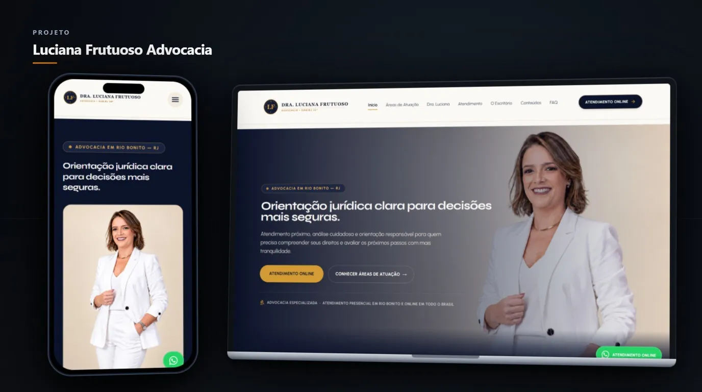 Captura do projeto Luciana Frutuoso Advocacia