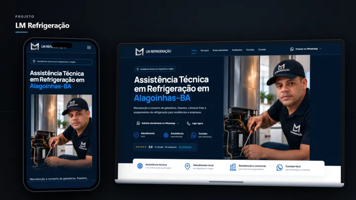 LM Refrigeração: Landing pages