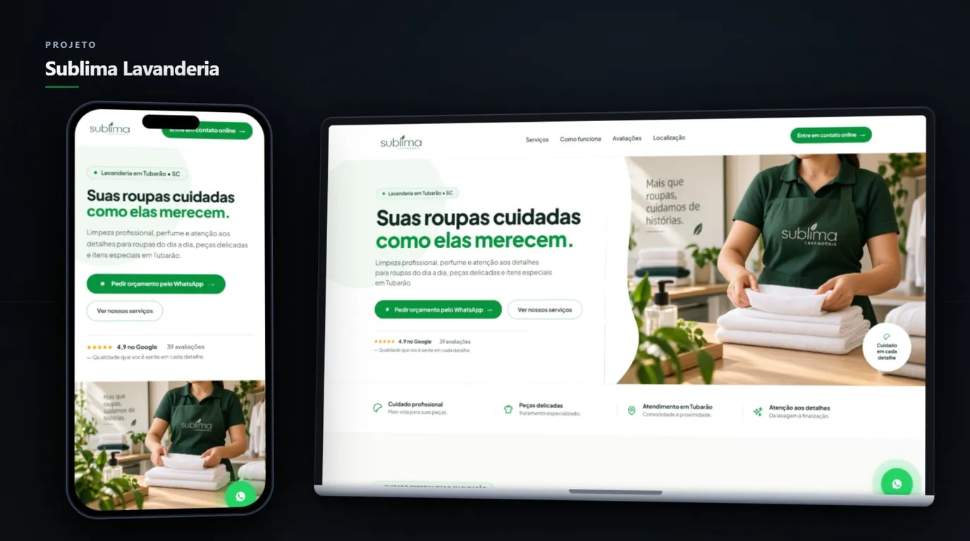 Captura do projeto Sublima Lavanderia