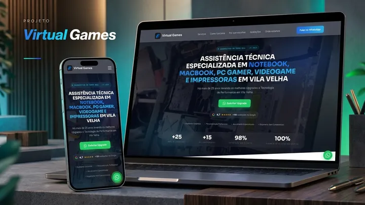 Virtual Games: Landing Page