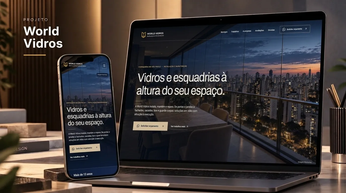 Screenshot of the World Vidros project